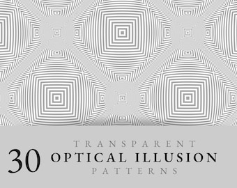 Patrones sin costuras con ilusión óptica: Diseño moderno gris (descarga digital PNG)