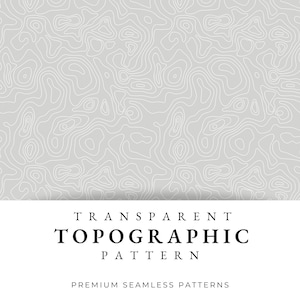 Topographie Blanc Sans Couture Motif, Modèle de Répétition de Carte Transparente, Papiers Numériques Urbains Sans Couture, Superpositions, PNG, Design imprimable moderne