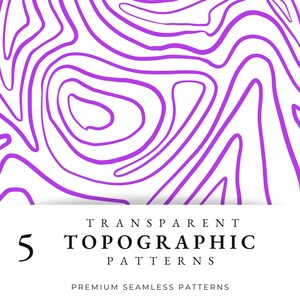 Topographie Purple Seamless Pattern, Transparent Map Repeat Pattern, Urban Seamless Digital Papers, Scrapbook, PNG, Design imprimable moderne