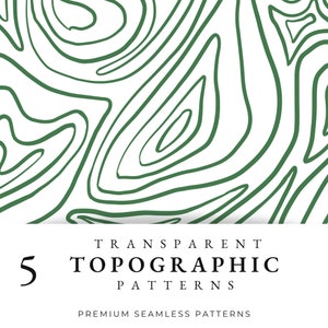 Topographie Vert Sans Couture Motif, Motif de Répétition de Carte Transparente, Papier Numérique Urbain Sans Couture, Scrapbook, PNG, Design imprimable moderne