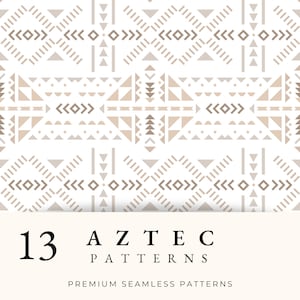 Aztec Brown Transparent Seamless Patterns, Tribal Pattern, Native Indian Seamless Digital Papers, Scrapbook, PNG, Modern printable design