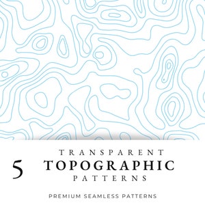 Topographie Bleu Sans Couture Motif, Modèle de Répétition de Carte Transparente, Papier Numérique Urbain Sans Couture, Scrapbook, PNG, Design imprimable moderne