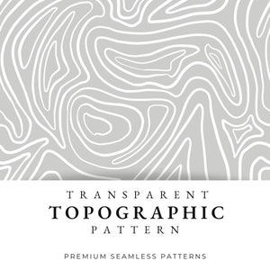 Topographie Blanc Sans Couture Motif, Modèle de Répétition de Carte Transparente, Papiers Numériques Urbains Sans Couture, Superpositions, PNG, Design imprimable moderne