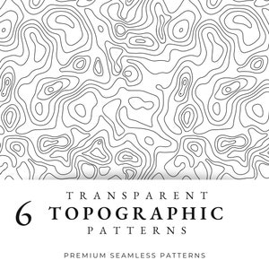Topographie Seamless Pattern, Map Repeat Pattern, Urban Transparent Seamless Digital Papers, Scrapbook, PNG, Design imprimable moderne