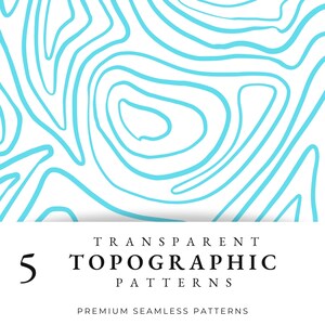 Topographie Turquoise Seamless Pattern, Transparent Map Repeat Pattern, Urban Seamless Digital Paper, Scrapbook, PNG, Design imprimable moderne