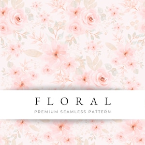 Padrão floral em aquarela sem emendas: textura romântica (download digital em PNG)