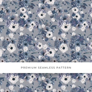 Bloemen naadloos patroon, herhaal digitaal papier, romantisch bloemen bedrukbaar ontwerp, bloemen naadloze textuur PNG