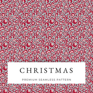 Christmas Leopard print seamless pattern, Cheetah Seamless File texture, animal skin printable design, for commercial use PNG