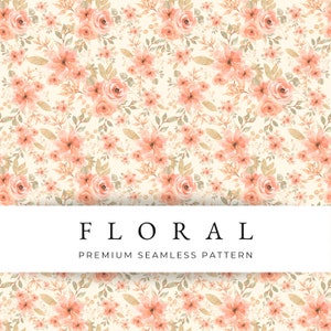 Aquarell Floral Seamless Muster, Digitales Papier wiederholen, romantisches florales druckbares Design, Floral nahtlose Textur PNG