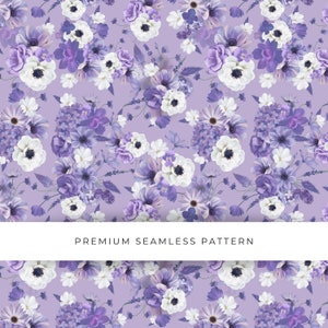 Bloemen naadloos patroon, herhaal digitaal papier, romantisch bloemen bedrukbaar ontwerp, bloemen naadloze textuur PNG