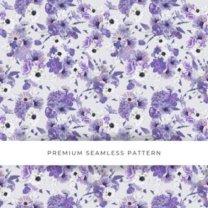 Bloemen naadloos patroon, herhaal digitaal papier, romantisch bloemen bedrukbaar ontwerp, bloemen naadloze textuur PNG
