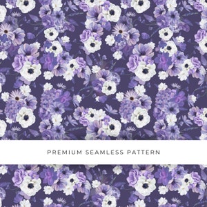 Bloemen naadloos patroon, herhaal digitaal papier, romantisch bloemen bedrukbaar ontwerp, bloemen naadloze textuur PNG
