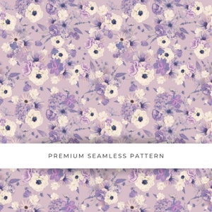 Bloemen naadloos patroon, herhaal digitaal papier, romantisch bloemen bedrukbaar ontwerp, bloemen naadloze textuur PNG