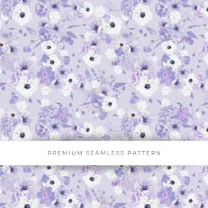 Bloemen naadloos patroon, herhaal digitaal papier, romantisch bloemen bedrukbaar ontwerp, bloemen naadloze textuur PNG