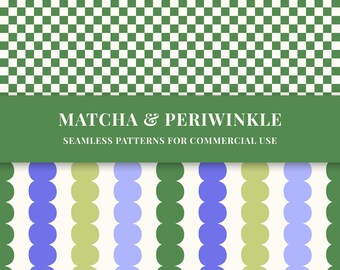 9 Green Blue Seamless pattern bundle (PNG)