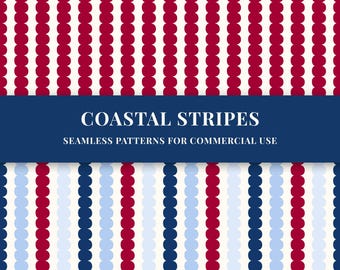 13 Coastal Seamless patterns bundle (PNG)