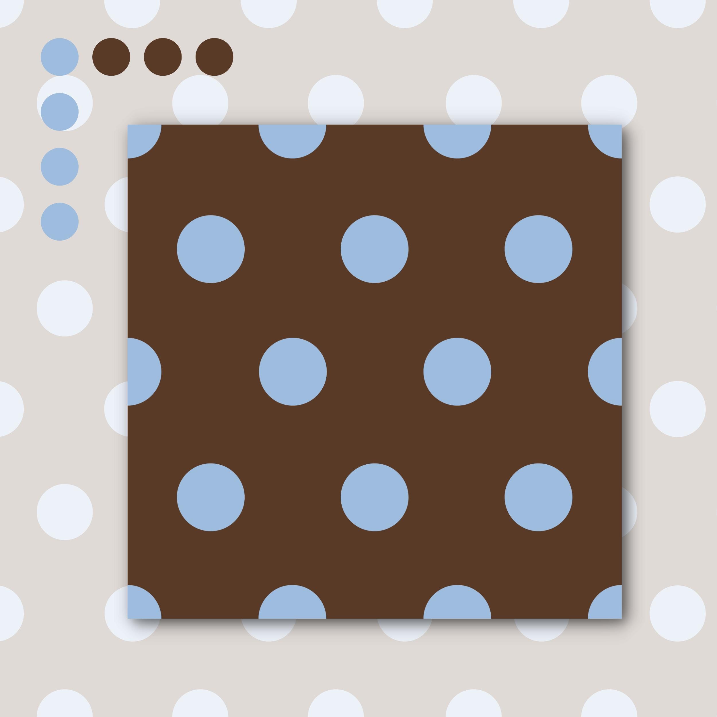 Pastel Blue Brown Polka Dots Seamless Pattern: Dot Design (PNG Digital ...