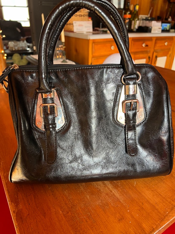 Faux Leather Slouchy Tote Bag in Choc Brown AU