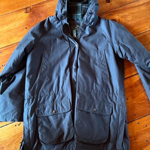 LL Bean women’s parka size L color blue gray