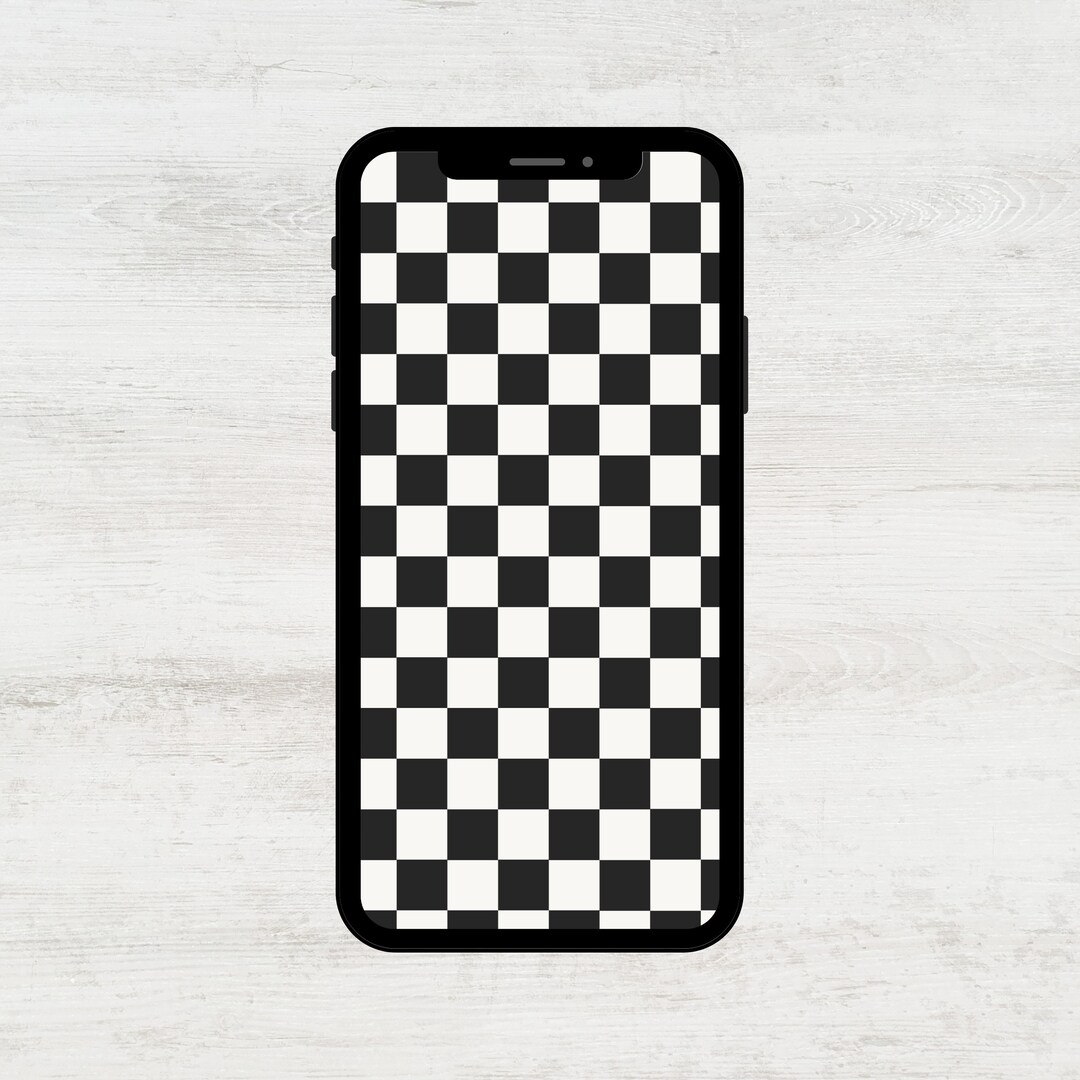 Back and White Checkered iPhone Wallpaper Trendy iPhone Home Screen