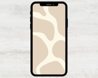 Fondo de pantalla de iPhone estético neutro / Pantalla de inicio de iPhone de moda abstracta / Pantalla de bloqueo estético / Fondo de pantalla digital / Descarga instantánea