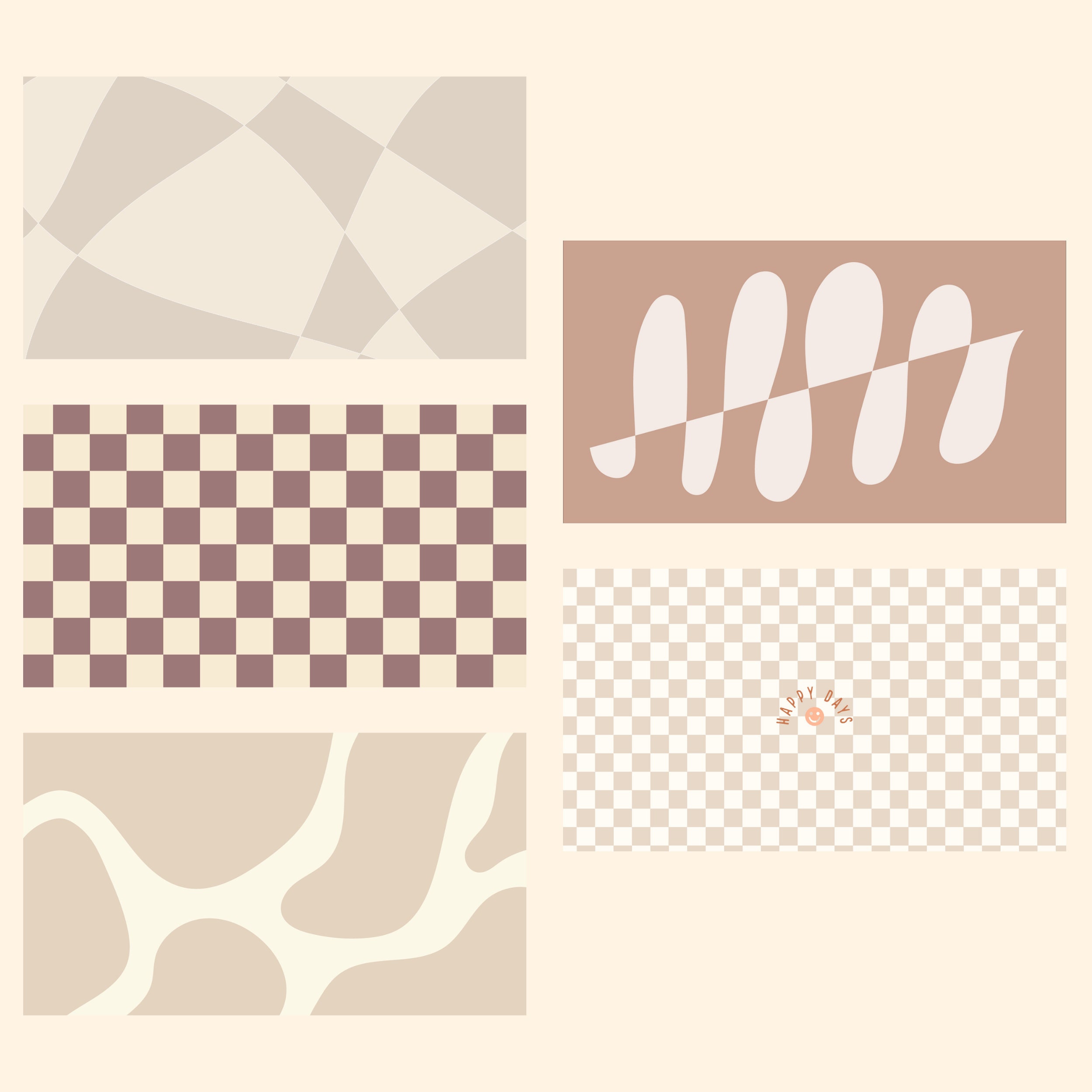 5 Pack | Neutral Aesthetic Desktop Wallpapers | Minimal Digital