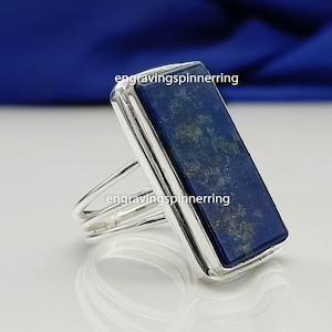 Natural Blue Lapis Lazuli Ring, 925 Sterling Silver Ring, Dainty Ring, Natural Gemstone Ring, Lapis Ring, Handmade Silver Jewelry