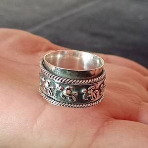Turtle spinner Ring, 925 Sterling Silver Ring, Fidget Ring, Silver Spinner Ring, Anxiety Ring, Handmade Jewelry, Tortoise Ring, Worry Rings