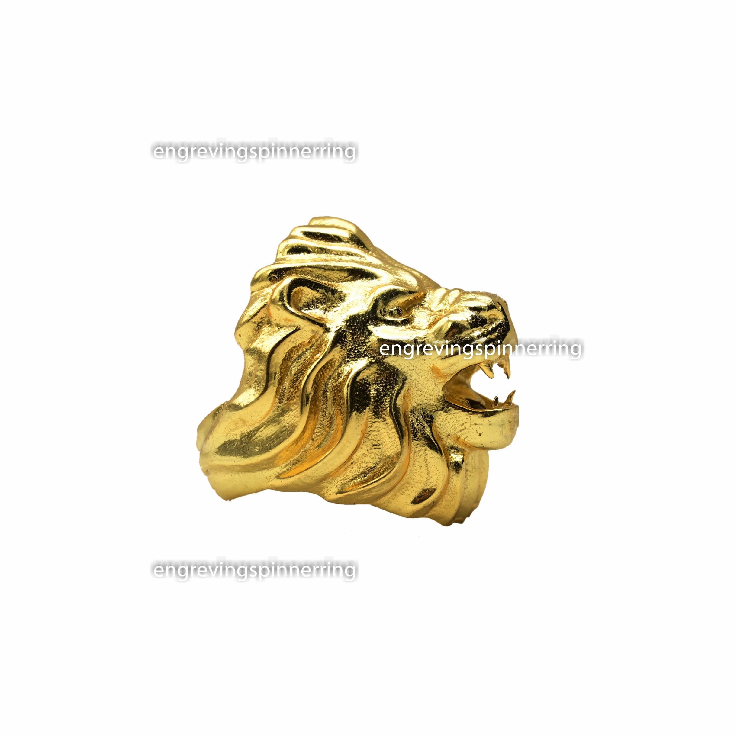 Victorian Diamond and 10k Gold Lion's Head Ring