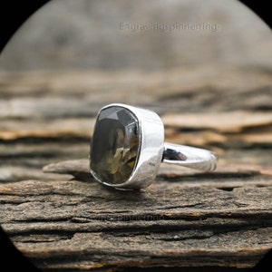 Natural Smoky Quartz Ring, 925 Sterling Silver Ring, Handmade Silver Ring, Smoky Quartz Ring, Gemstone Ring, Promise Ring, Women Ring