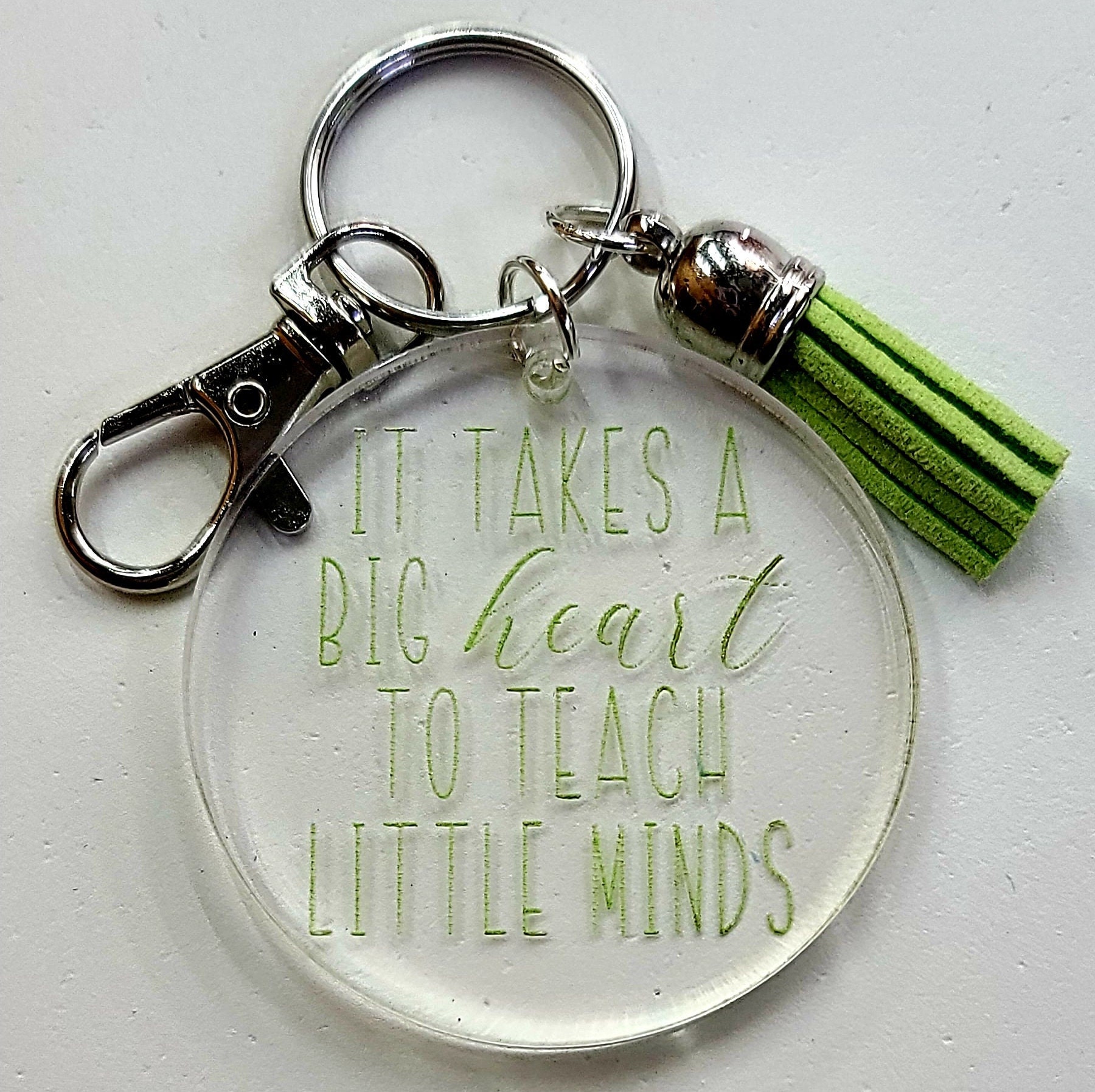 Naievear Big Heart To Teach Little Minds Car Key Ring Holder Keychain  Teachers Day Gifts