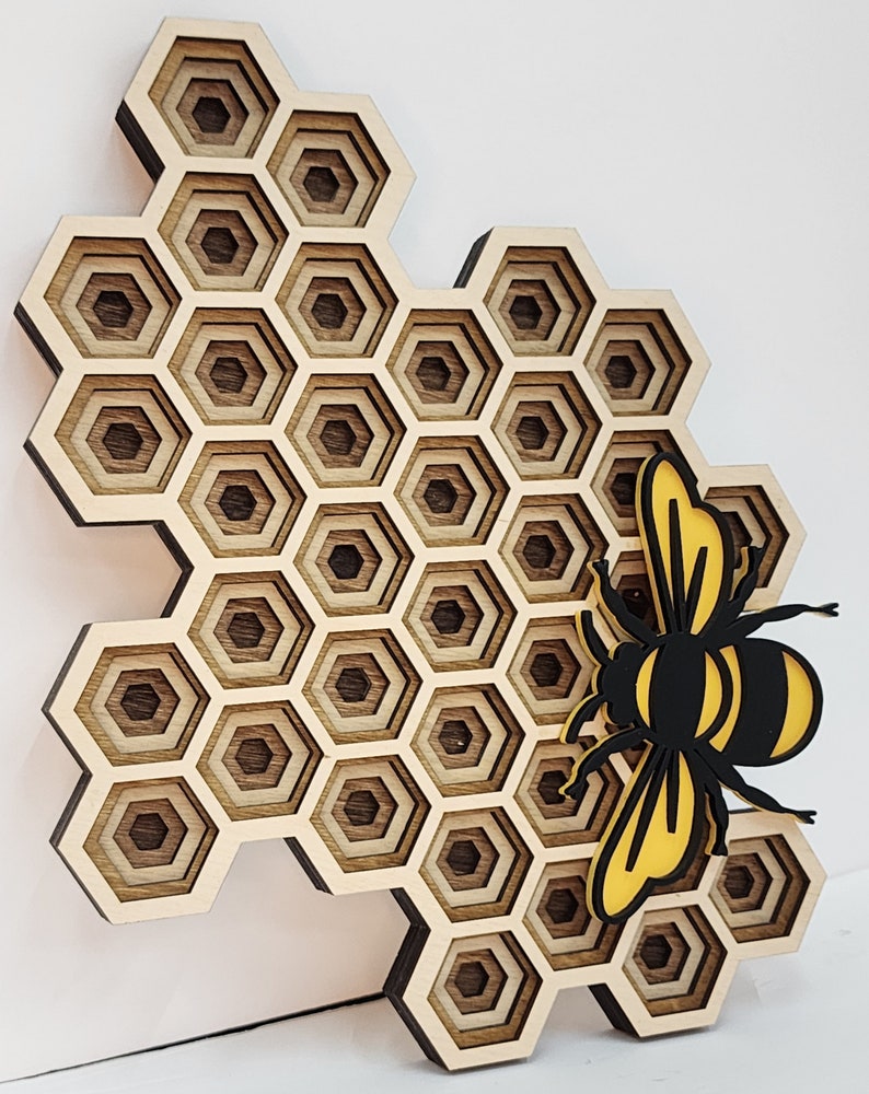 3D Bee Wall Art, Honey Bee Wall Art Etsy
