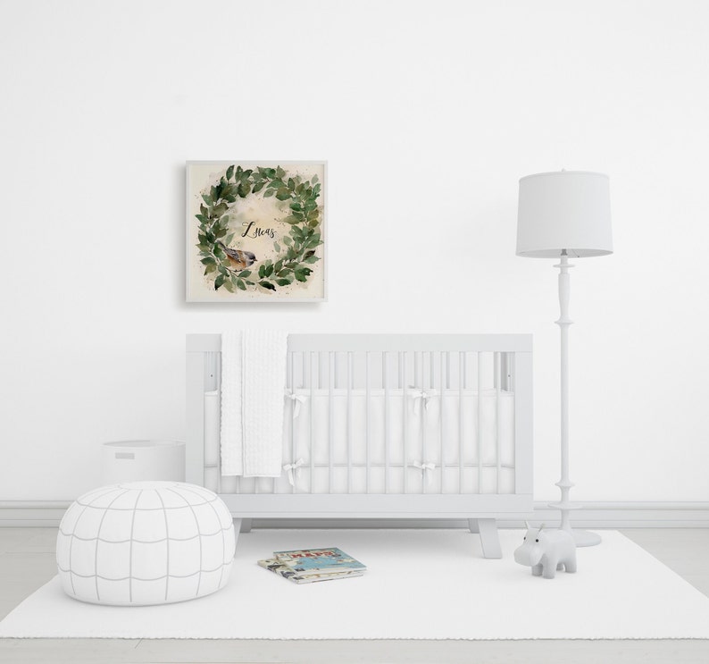 Personalized Baby Name Watercolor Custom Custom Name Art Nursery Wall ...
