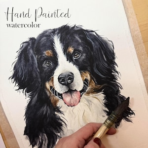 Custom pet portrait, dog, cat, painting, personalized, custom, gift, from photo, watercolor, digital, memorial, artist, realistic, drawing