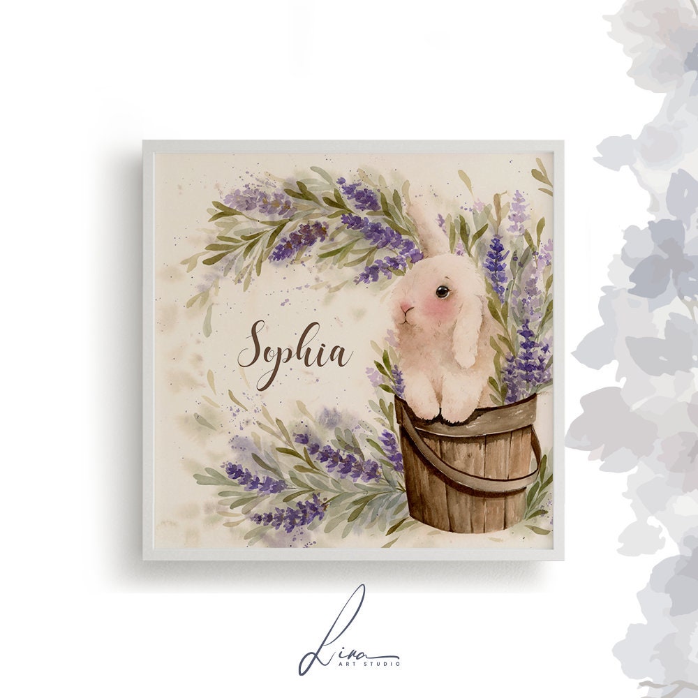 Personalized Baby Name - Watercolor Custom - Custom Name Art - Nursery ...