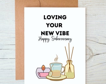 Happy Soberversary, Sober Card, Sober Vibes