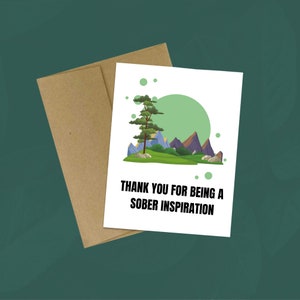 Merci d'être une source d'inspiration sobre | Carte Sobriété| Carte de récupération| Jalon sobre