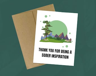 Sober Inspiration Card | Sobriety Milestone, Recovery Card