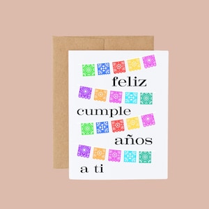 Feliz Cumpleaños| Cartão Espanhol| Feliz Aniversário| Cartão de Aniversário |