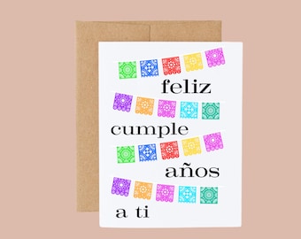 Feliz Cumpleaños| Spanish Card| Happy  Birthday| Birthday Card |