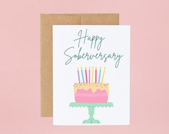 Happy Soberversary| Sobriety Card| Recovery Card| Sober Milestone