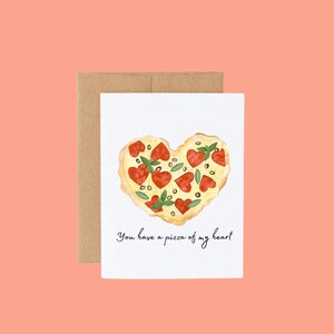 Carte d'amour | Carte espagnole| Vous avez une pizza de mon coeur