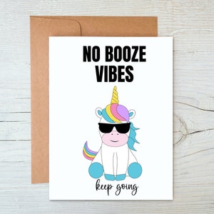Félicitations pour votre sobriété. No Booze Vibes