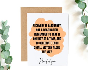 Sobriety Card | Recovery Journey Milestone Card