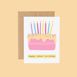 Nüchterner Geburtstag | Nüchternheit Karte | Genesungskarte| Nüchterner Meilenstein