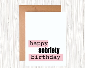 Sobriety Birthday Card | Recovery Gift