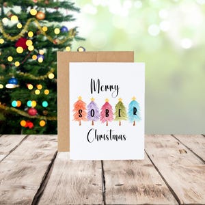 Nüchterne Weihnachtskarte | Nüchternheit Karte | Genesungskarte| Nüchterner Meilenstein