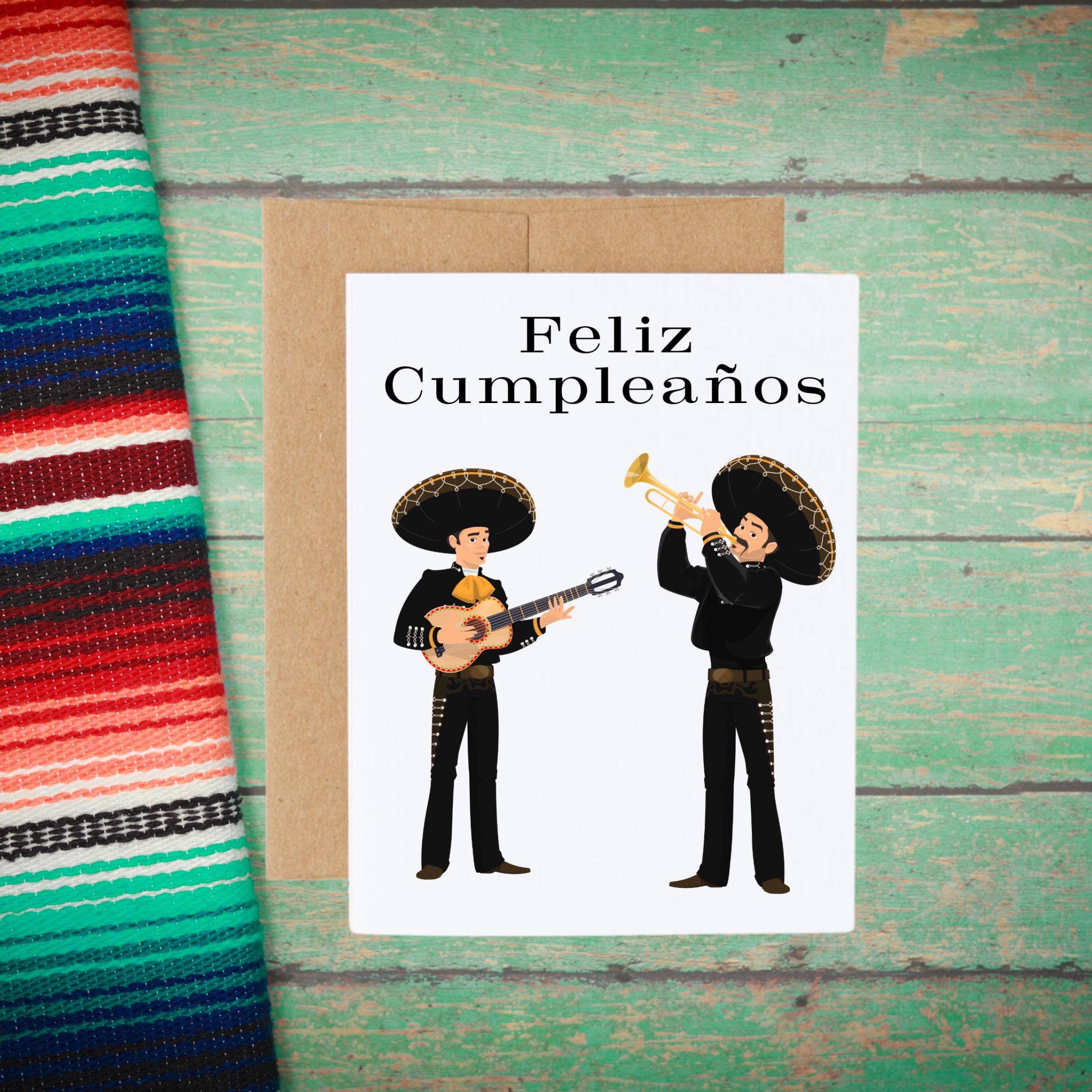 Feliz Cumpleanos| Spanish Card| Happy Birthday| Birthday Card | - Etsy, image size:2295x2295