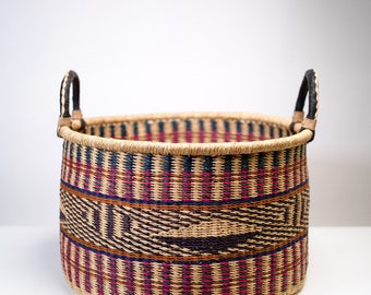 Sustainably handwoven, laundry basket, linen basket, basket, Blanket basket, Ghana Basket, Toy Basket, Laundry basket ,