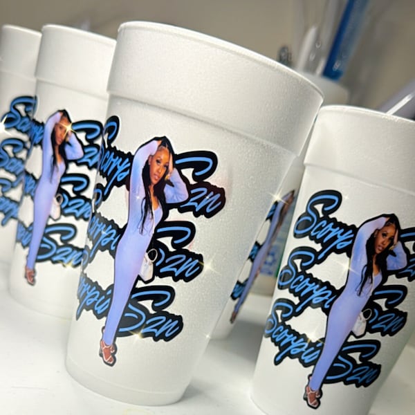 Styropor Tassen | Personalisierte Schaumstoffbecher | Benutzerdefinierte Styroporbecher | Personalisierte Tassen | Bis zu 20 Unzen Tassen | Party-Tassen